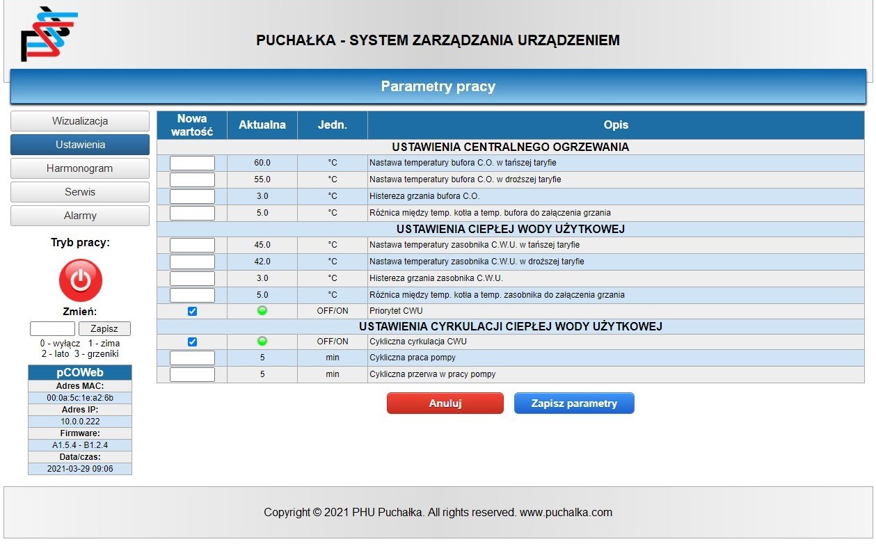 screenshot z systemu